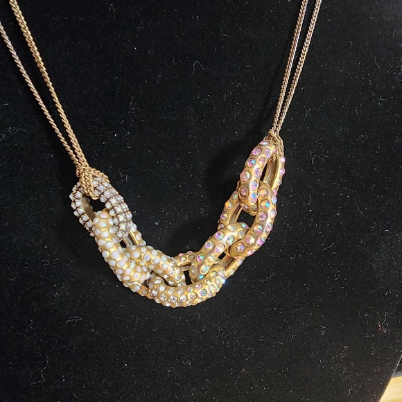 J. Crew Jewelry - J. Crew 20" Dual Strand Linked Ombre Pendant with Rhinestone Accents